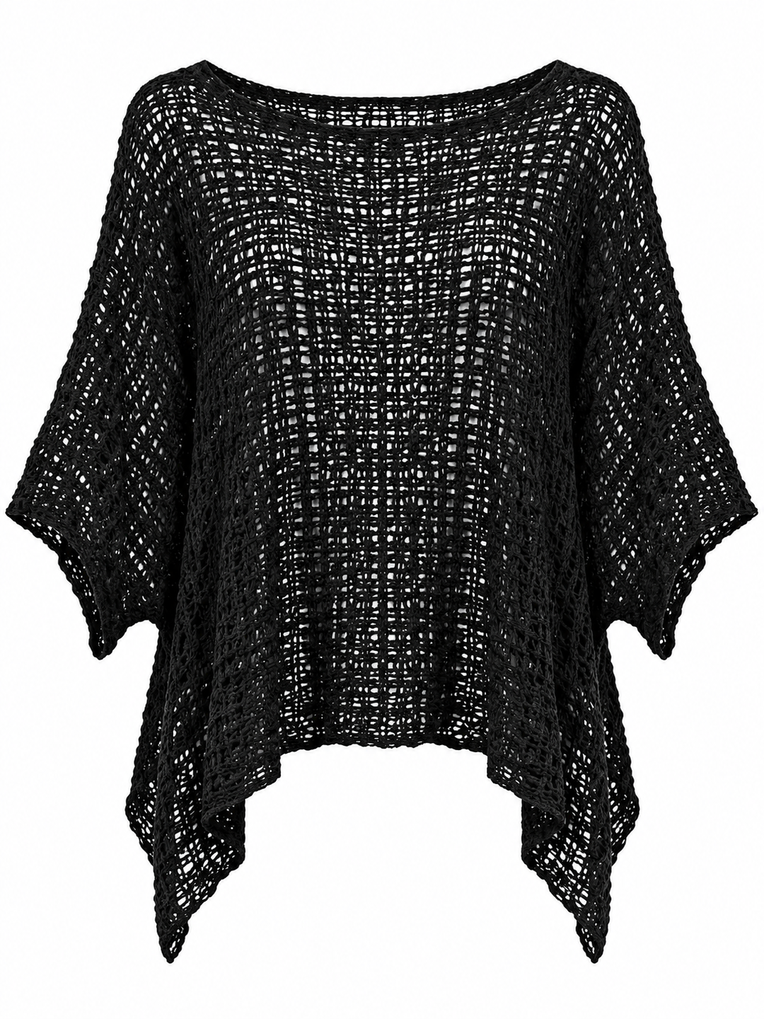 Poncho Popcorn Top - Black