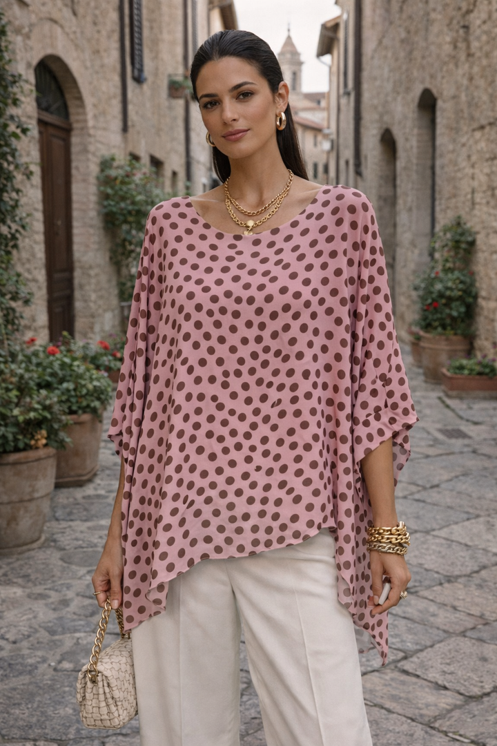 Alora Polka Dot Top Pink