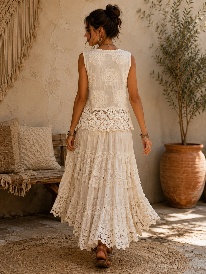 Chelsea Crochet Top Cream