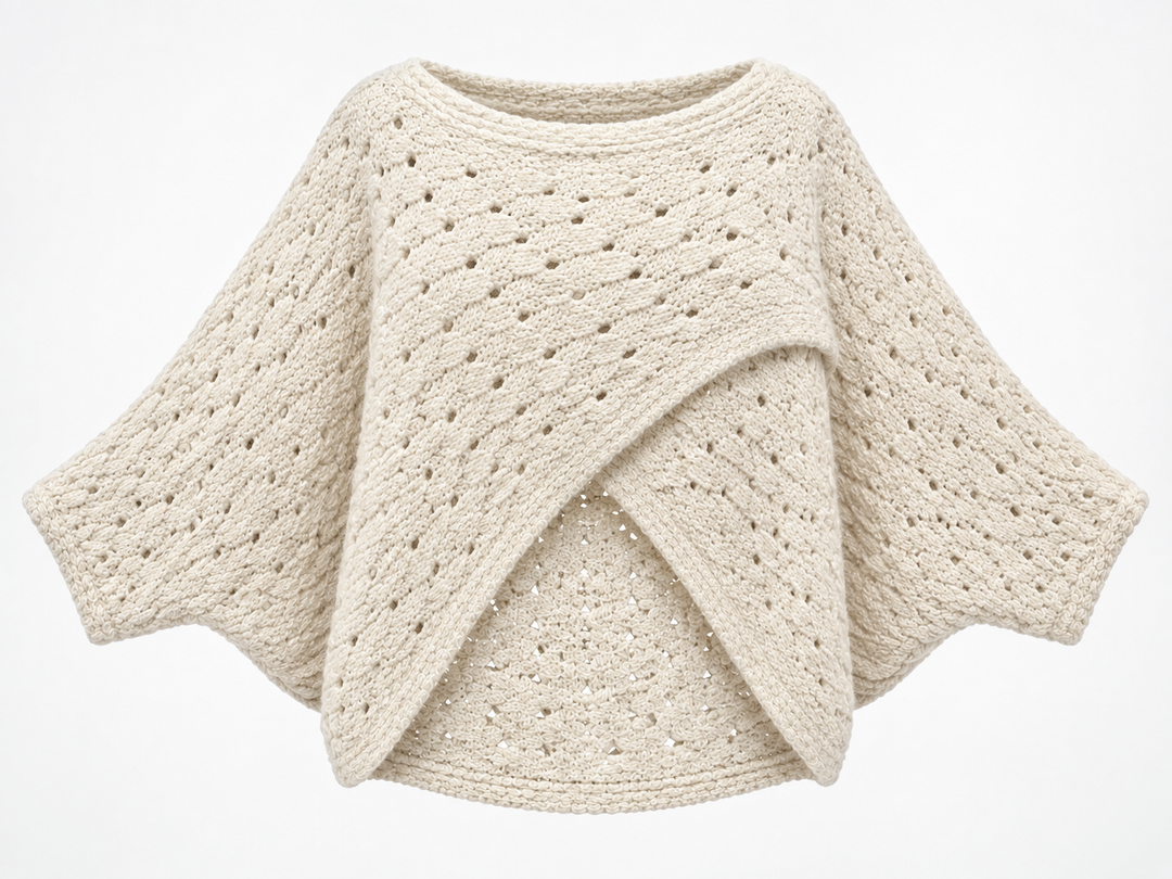 Cora Cross Open Knit Jumper Cream