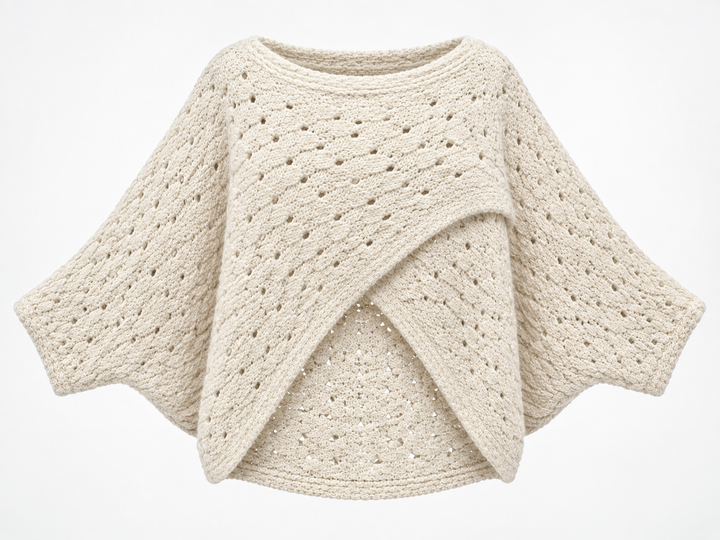Cora Cross Open Knit Jumper Cream