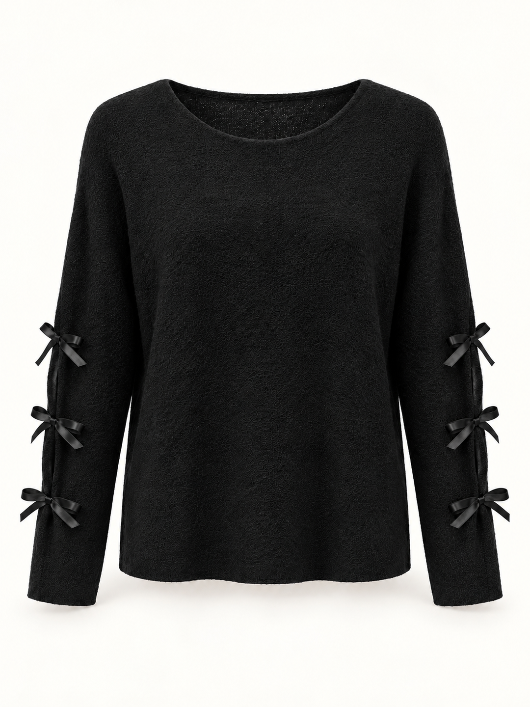Beatrice Bow Jumper Black
