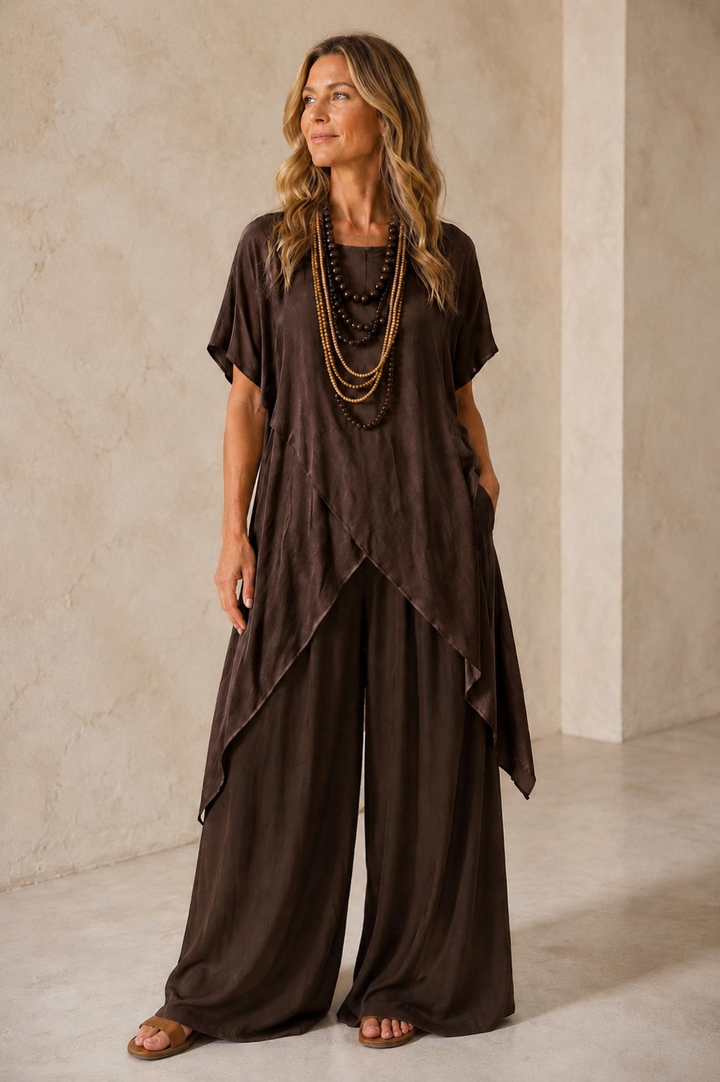 Portofino Satin Layering Top Espresso