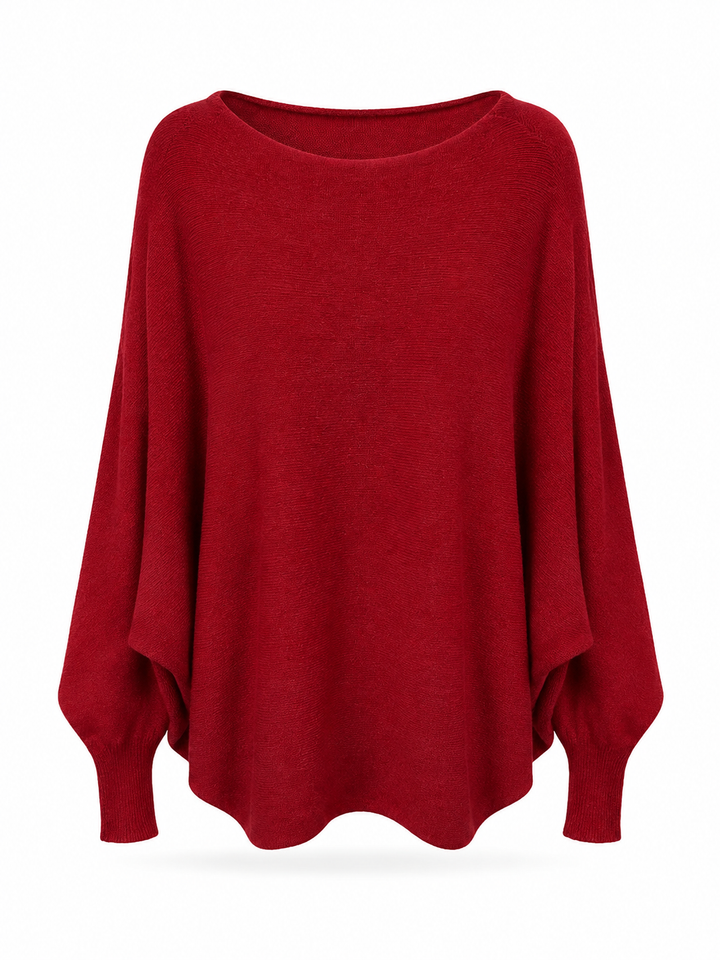 Mila Soft Knit Batwing Jumper Claret