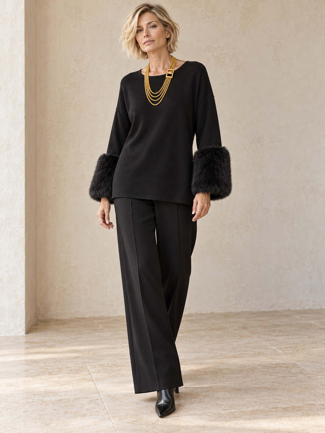 Amalie Luxe Jumper Black