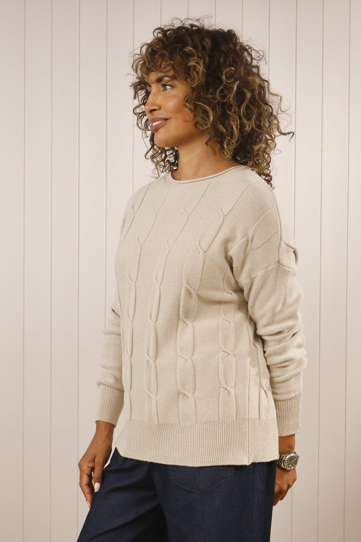 Tosca Twist Jumper Beige
