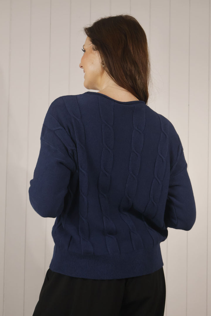 Tosca Twist Jumper Navy