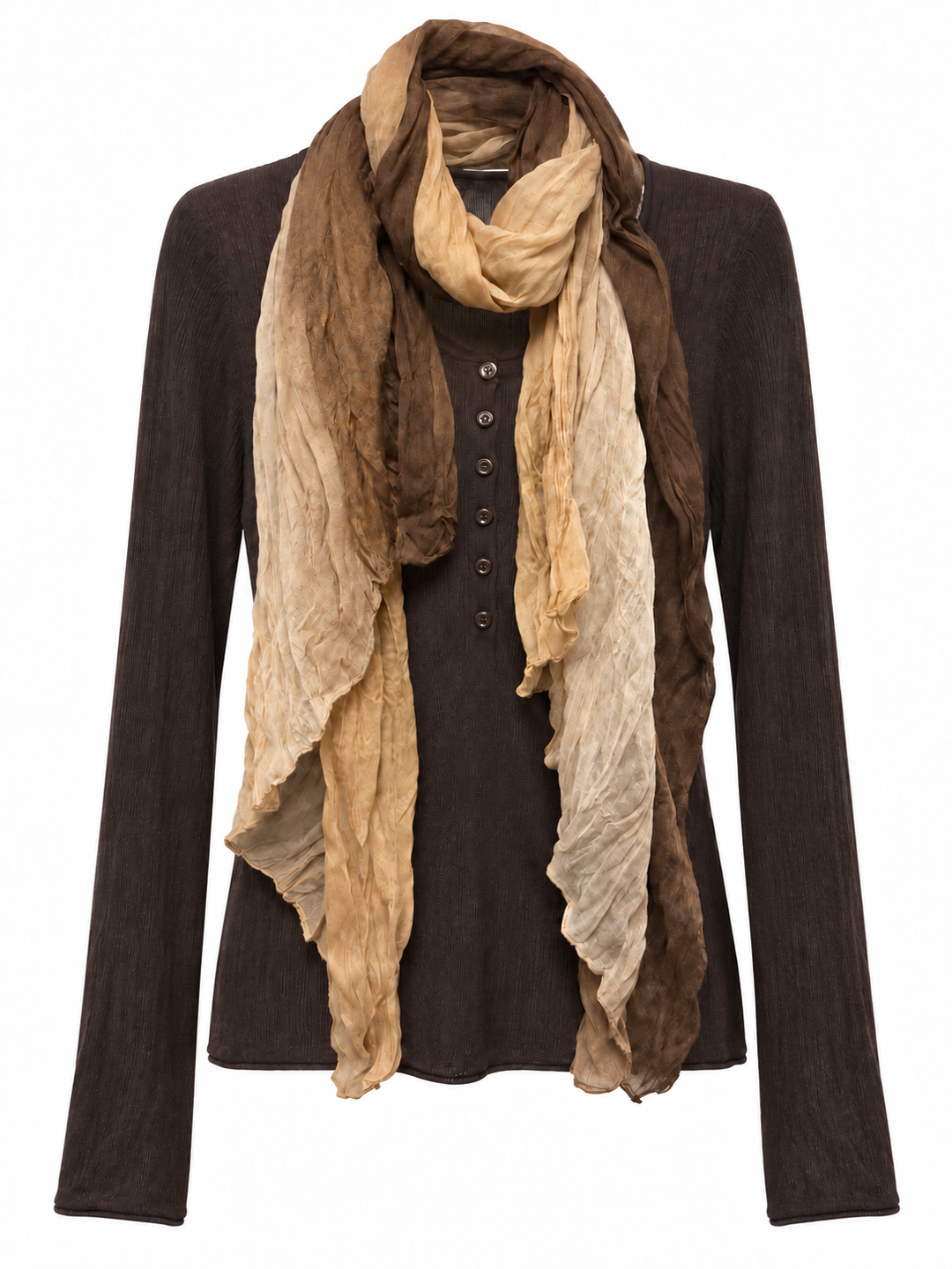 Ombre Scarf & Top Set Chocolate