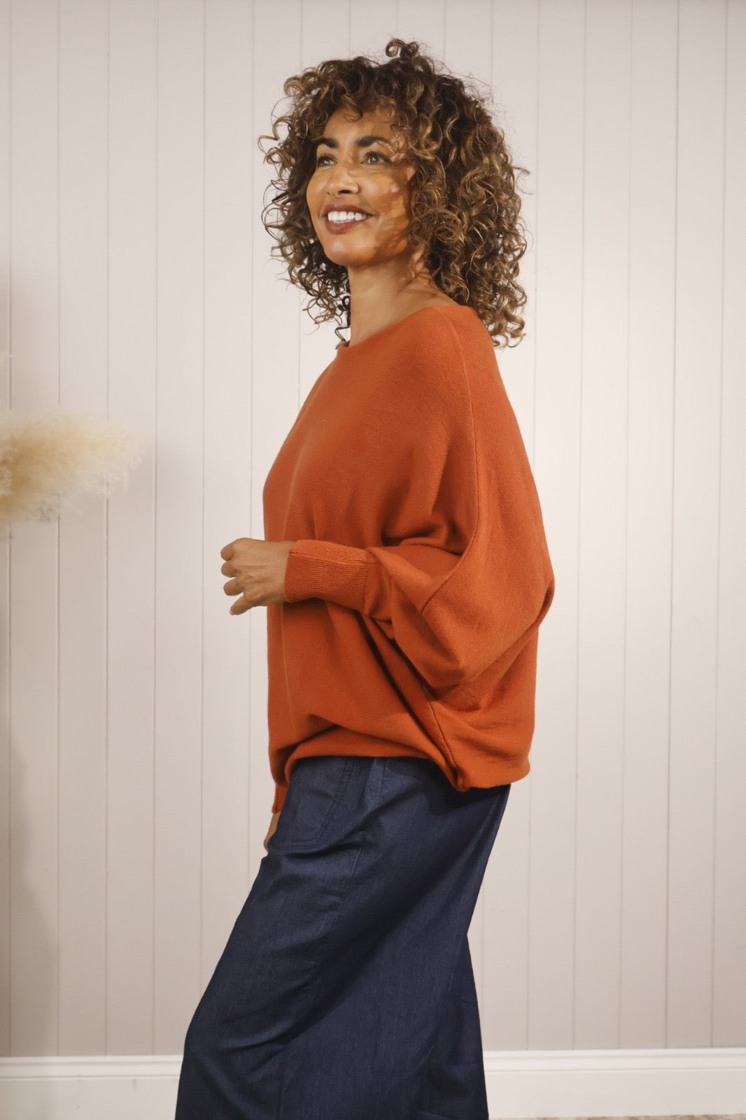 Rust Sadie Batwing Jumper