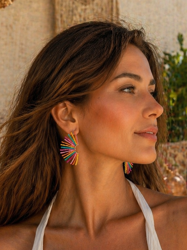 Marbella Fiesta Fan Earrings