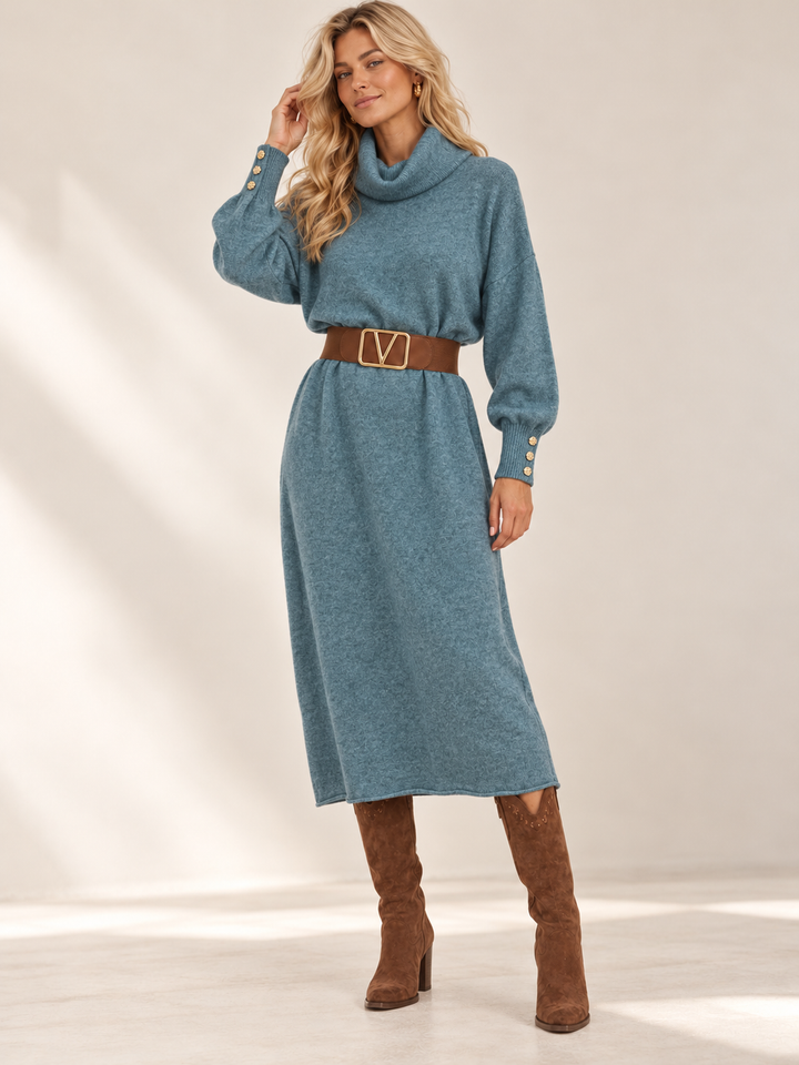 Rosamund Oversize Jumper Dress Teal