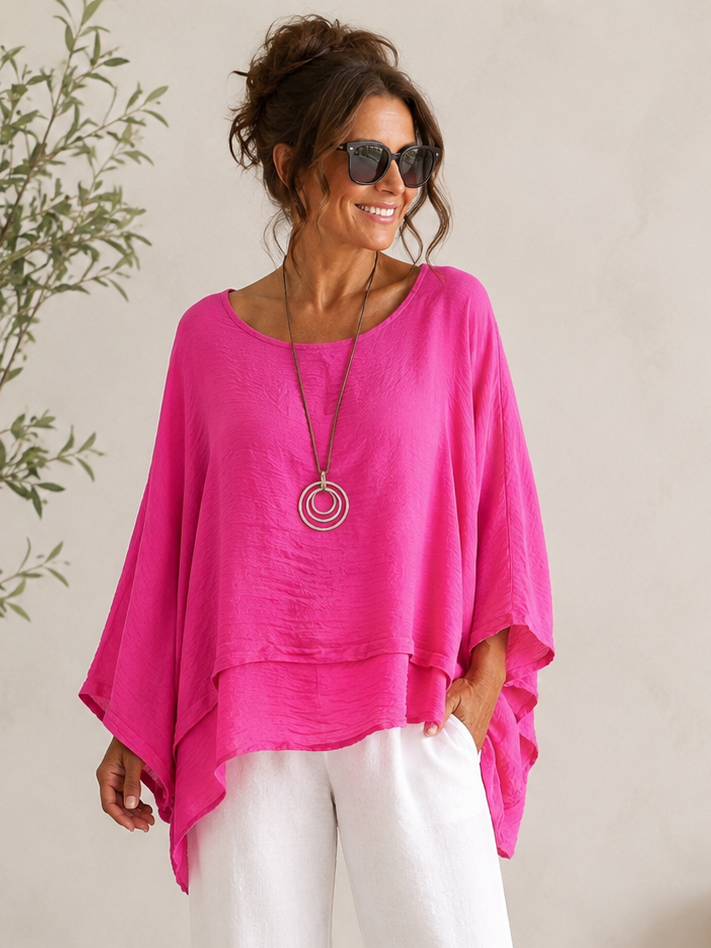 Batwing Layering top Fuchsia