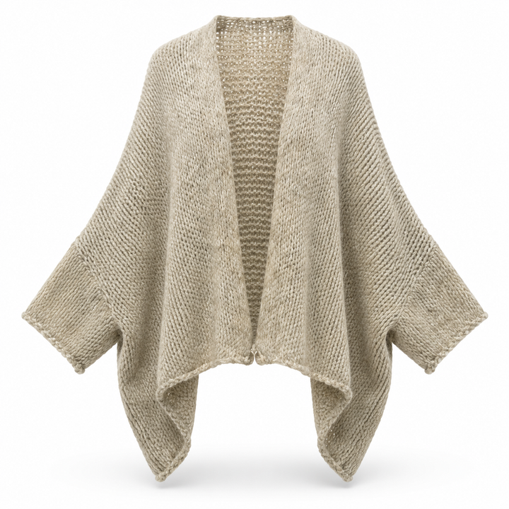 Open Front Batwing Cardigan Oatmeal