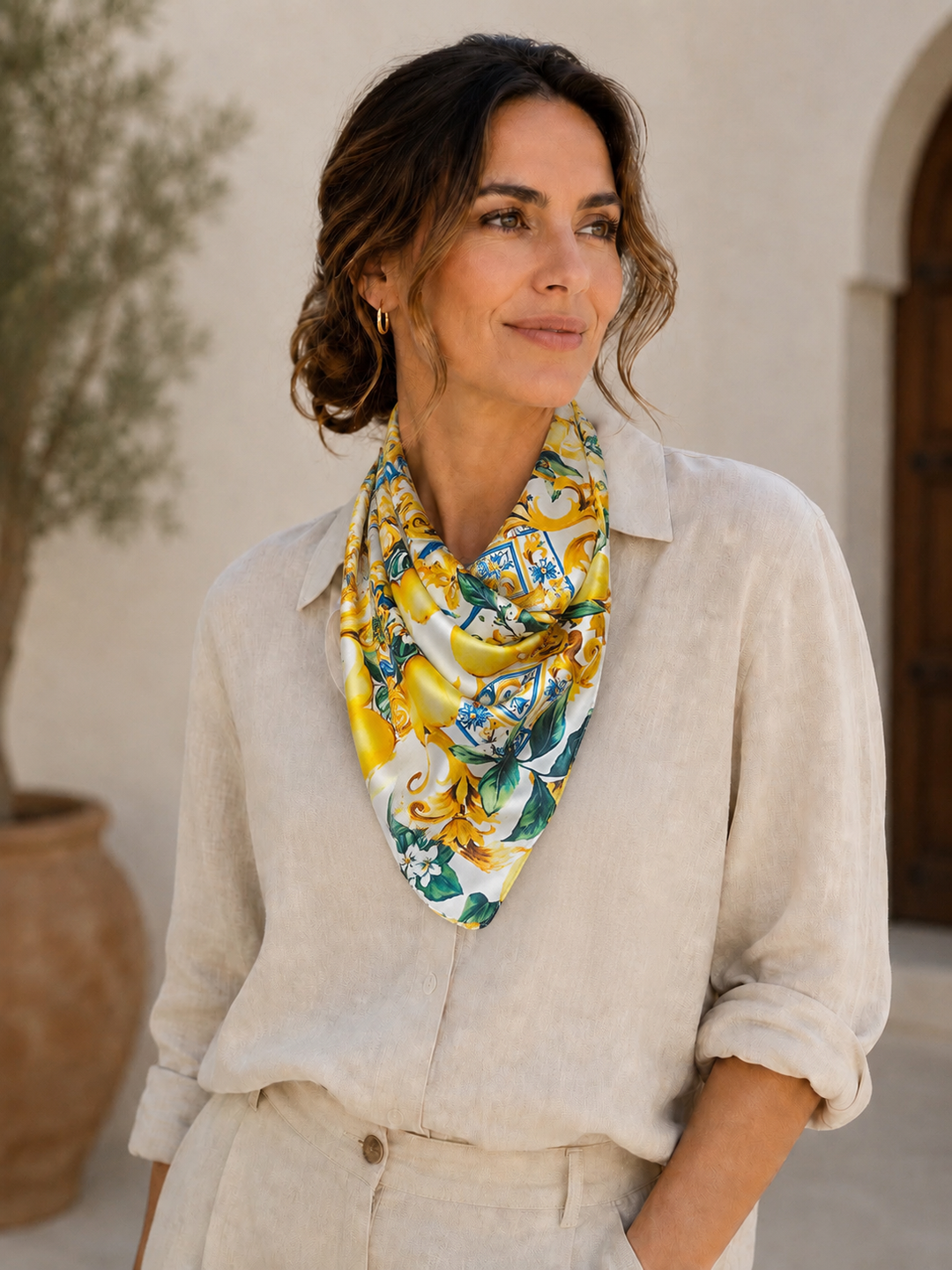 Limon Cello Neckerchief Lemon