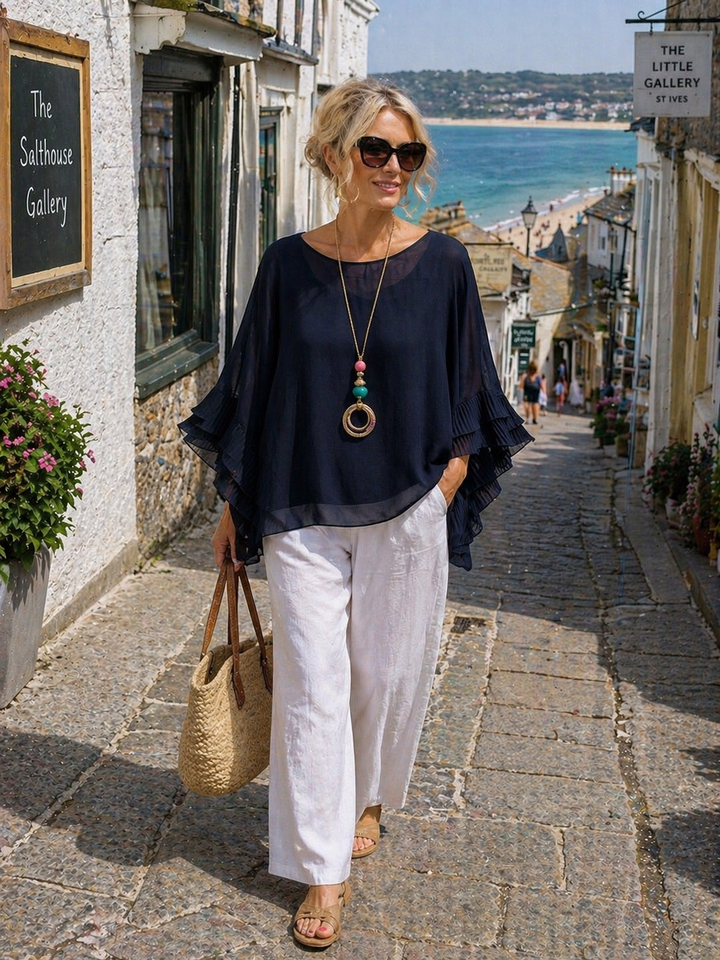 Imelda Necklace Top Navy