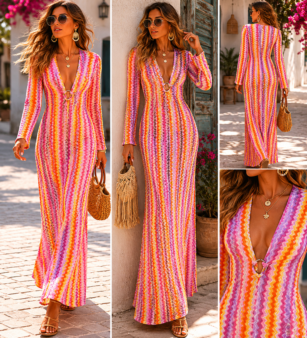 Zig Zag Hoop Dress Lilac