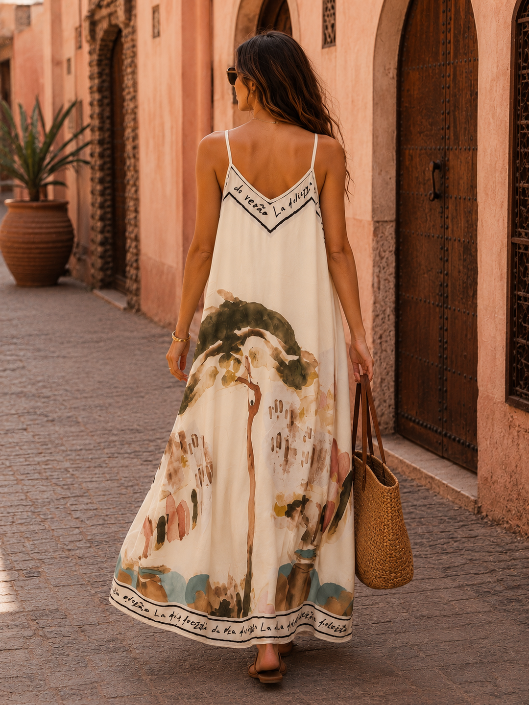 Tranquil Tuscan Maxi Dress Cream