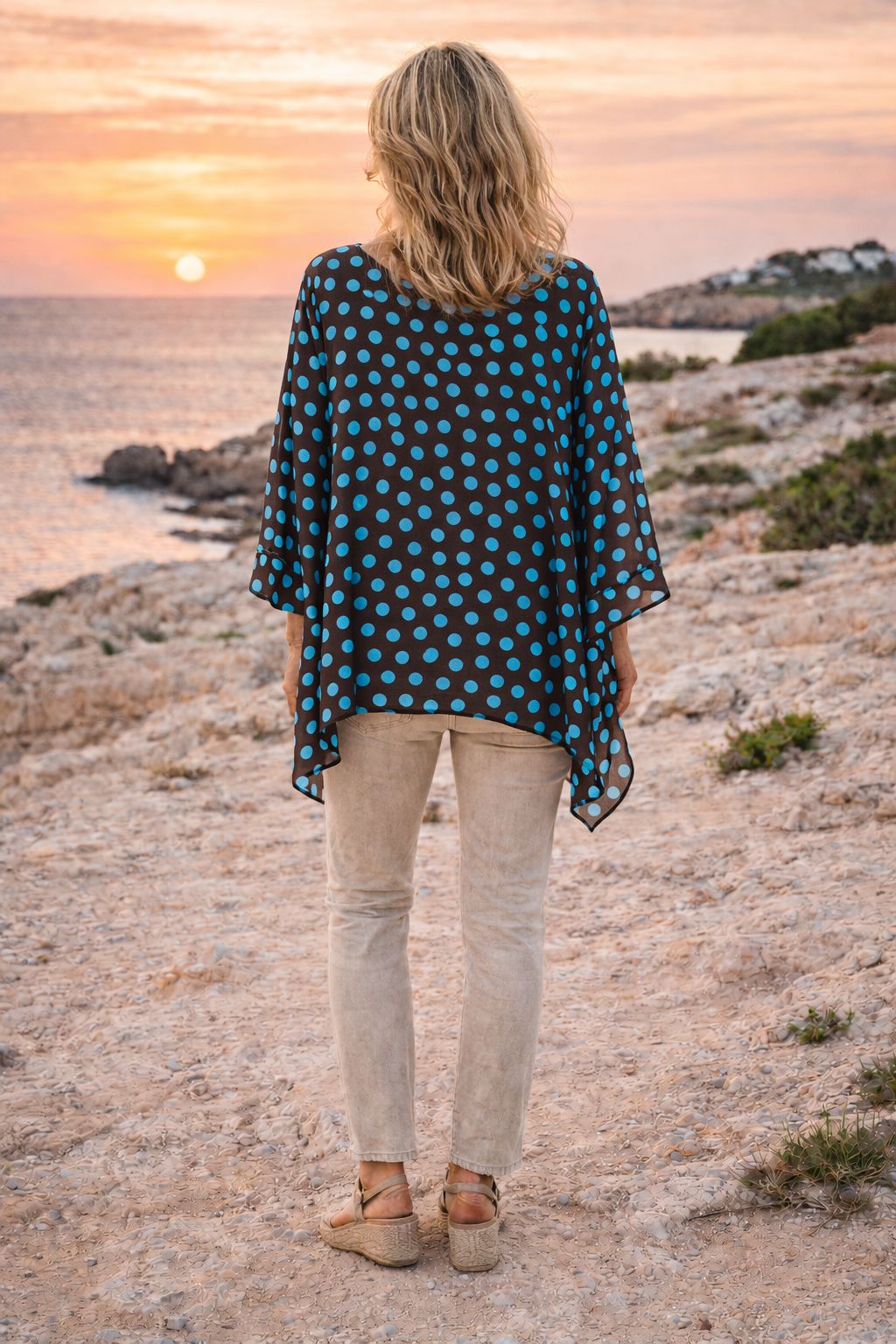 Alora Polka Dot Top Chocolate