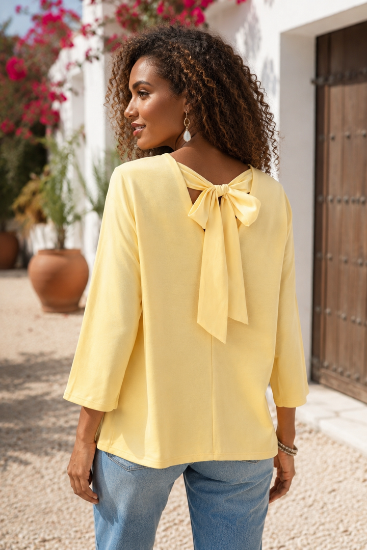 Pristina Silky Bow Top Lemon
