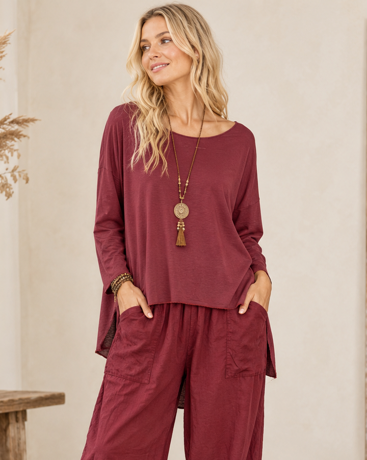 Paloma Layering Top Burgundy