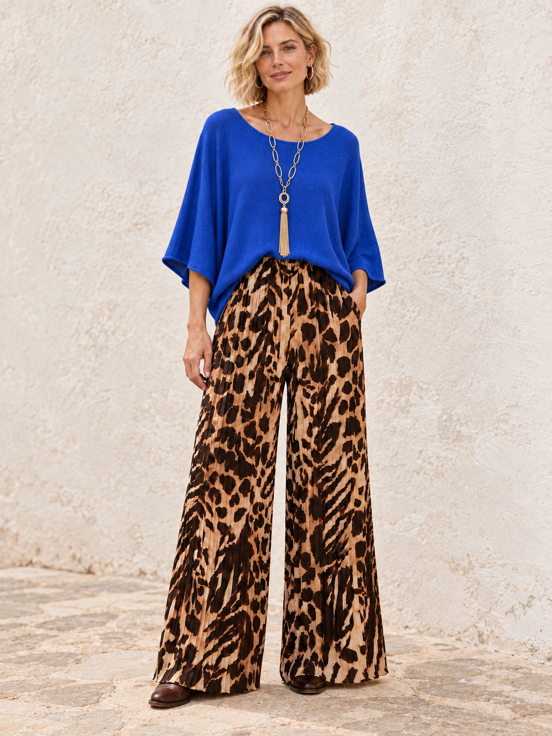 Anabelle Slouchy Top Sky Blue