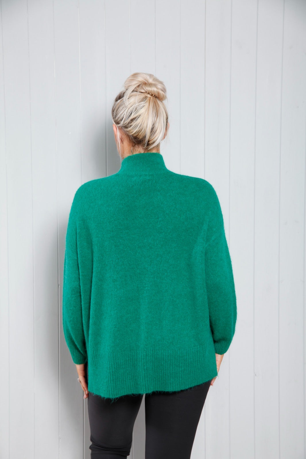 Shelby Soft Side Split Jumper Emerald