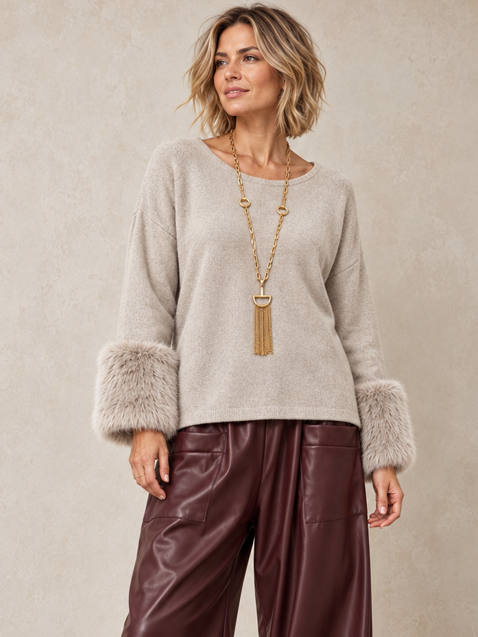 Amalie Luxe Jumper Stone