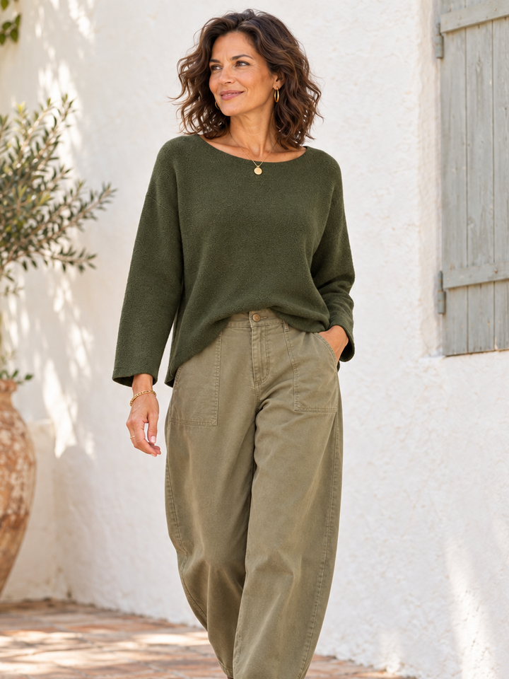 Anabelle Round Neck Jumper Khaki