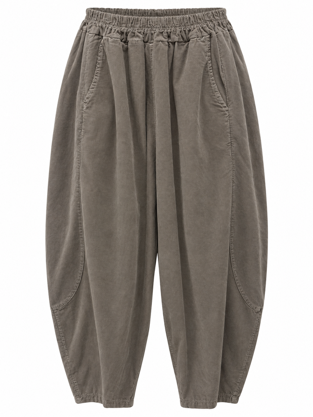 Tamara Needlecord Barrel Leg Trouser Taupe