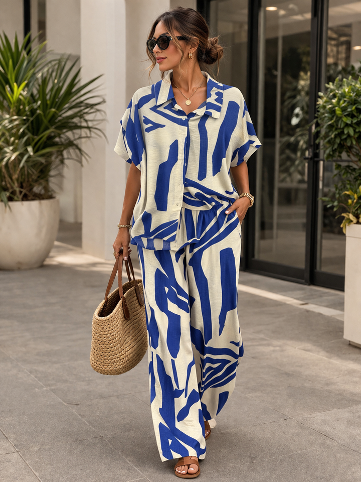 Enya Tribal Co-Ord Blue