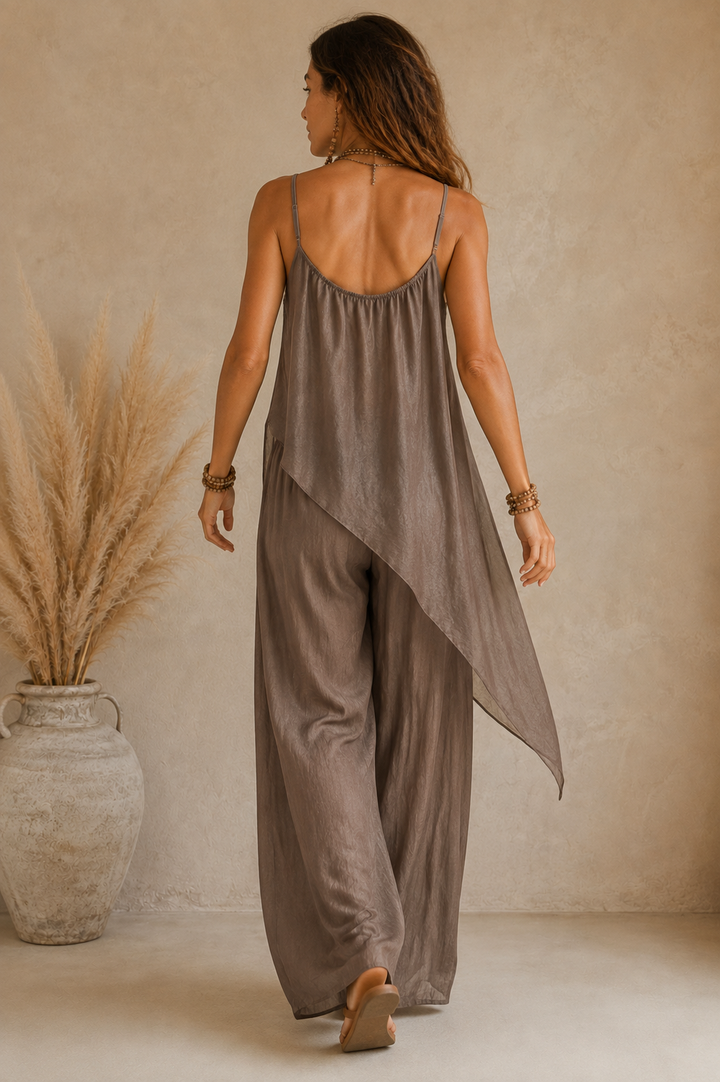 Lux Asymmetric Co-Ord Set Mocha