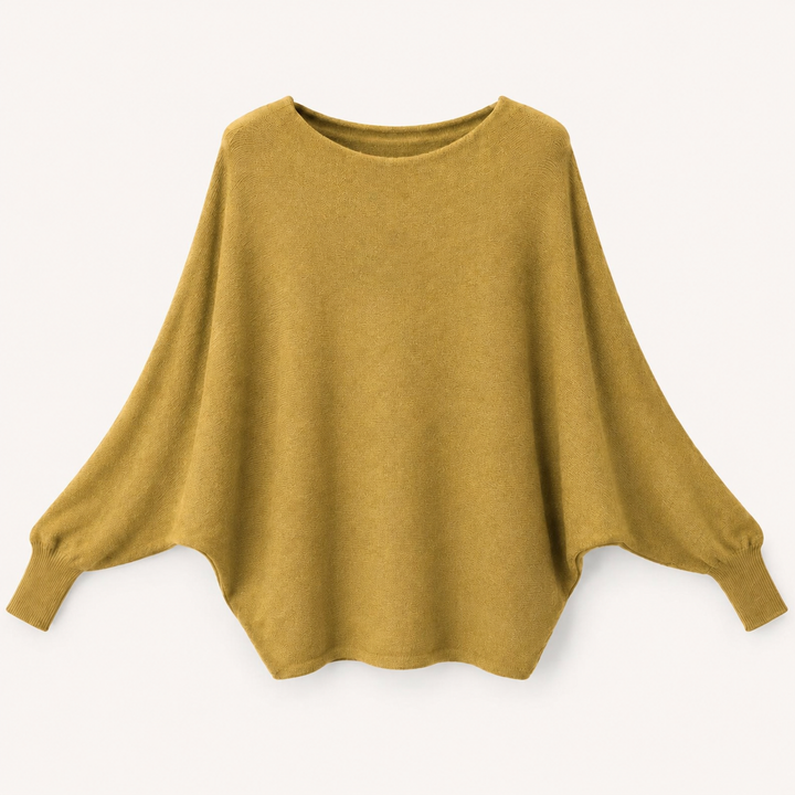 Mila Soft Knit Batwing Jumper Olive