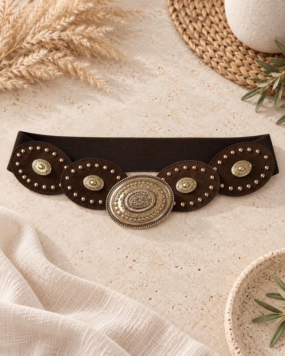 Dakota Stretch Belt Chocolate