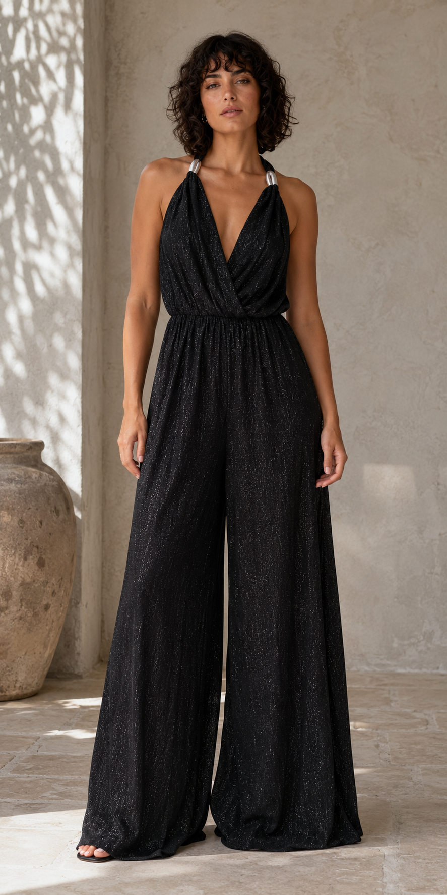 Emily Halterneck Jumpsuit Black