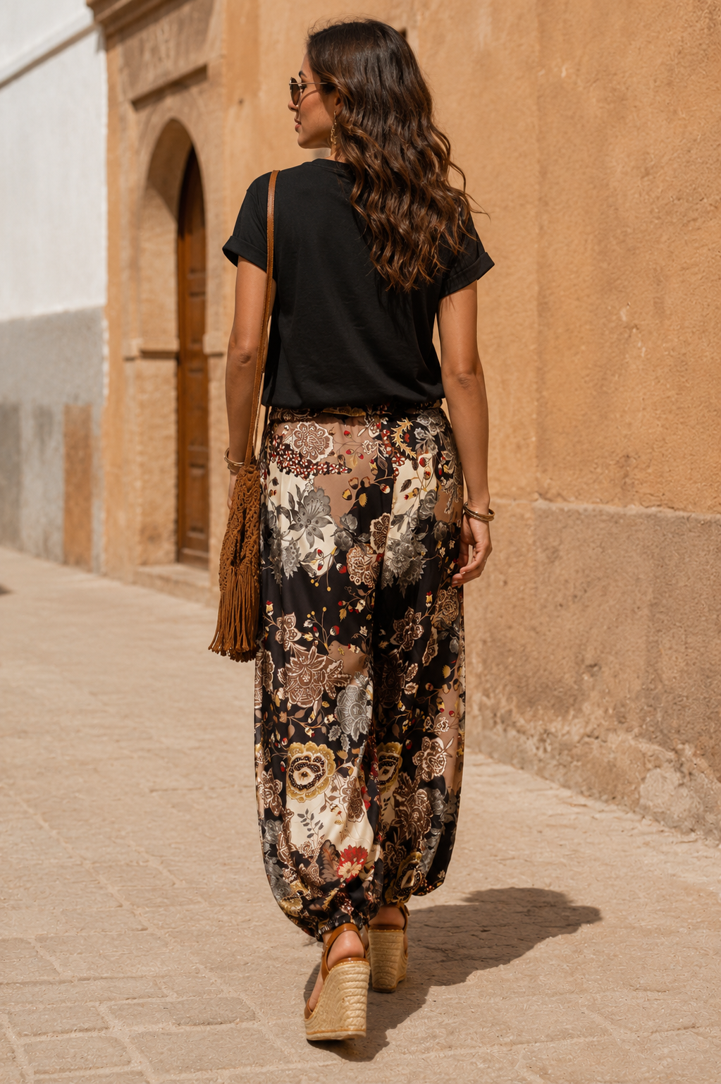 Amiko Oriental Harem Trousers Chocolate