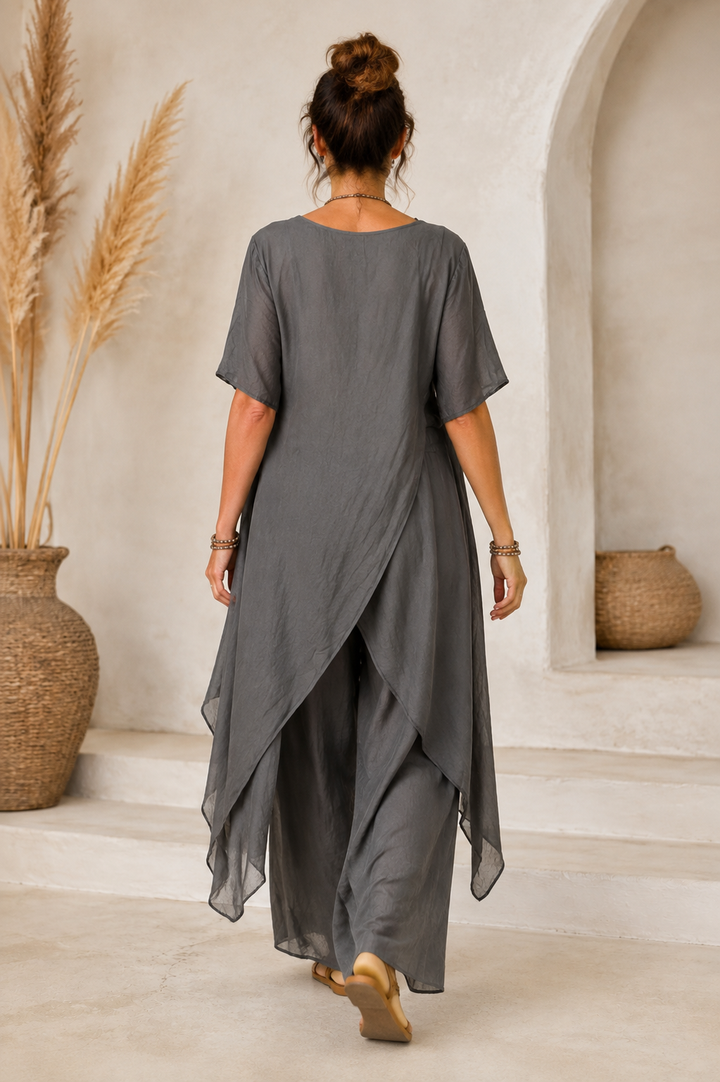 Liberty Crinkle Co-Ord Charcoal