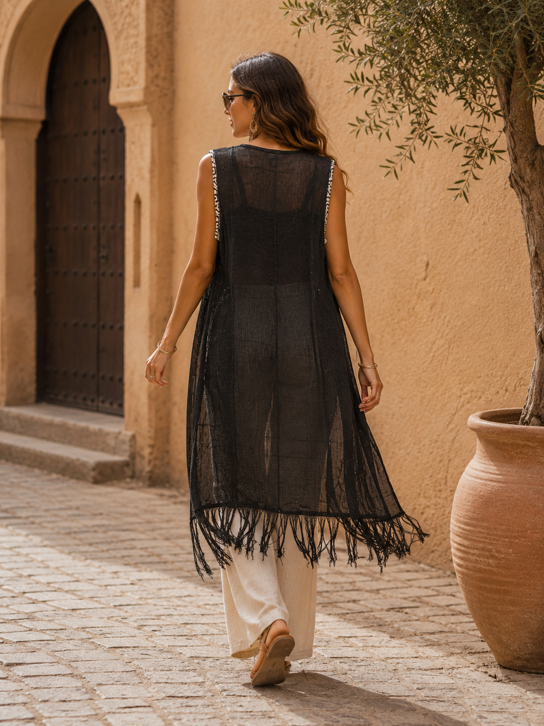 Alba Mesh Waistcoat Black