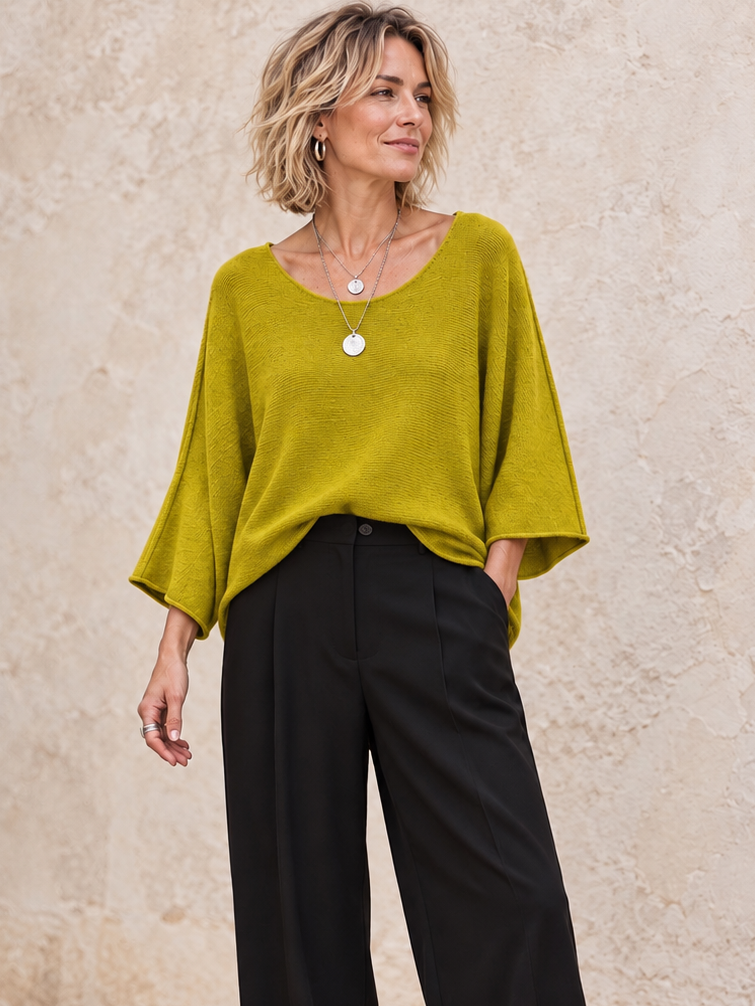Anabelle Slouchy Top Ochre