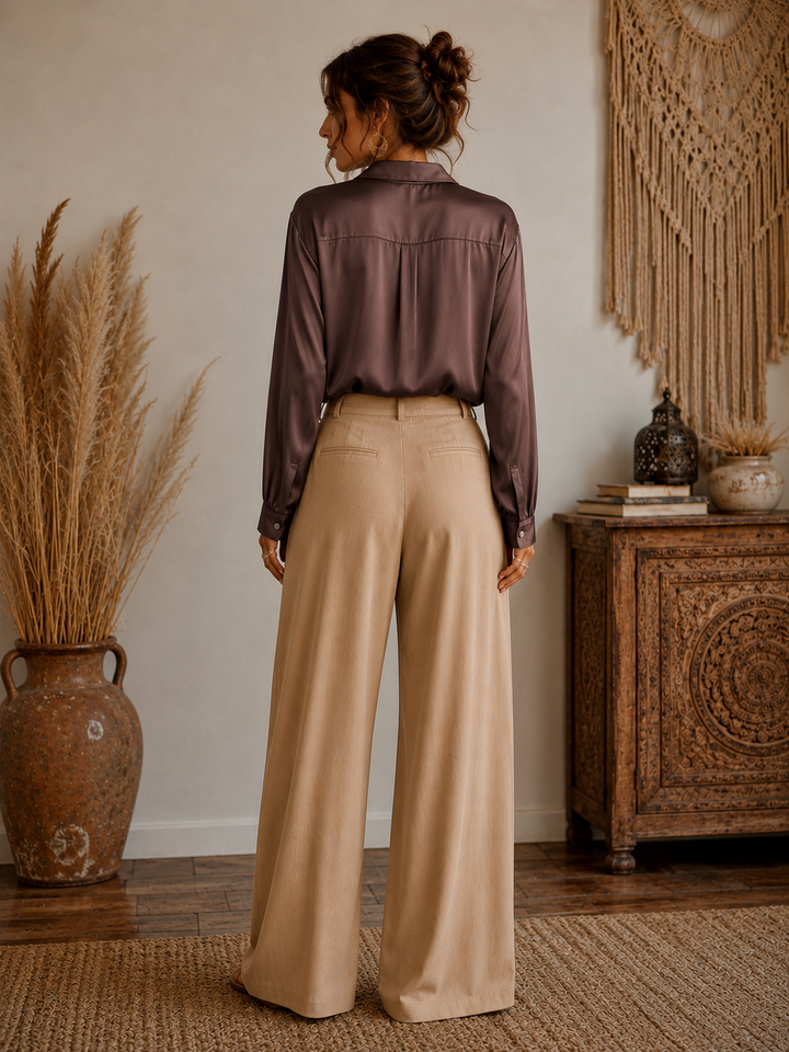 Gessenia Silky Shirt Chocolate
