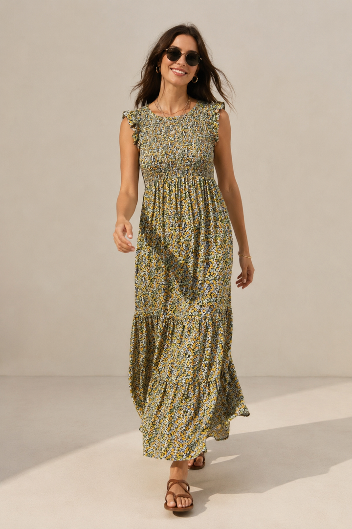 Toscana Maxi Dress Black Ditsy