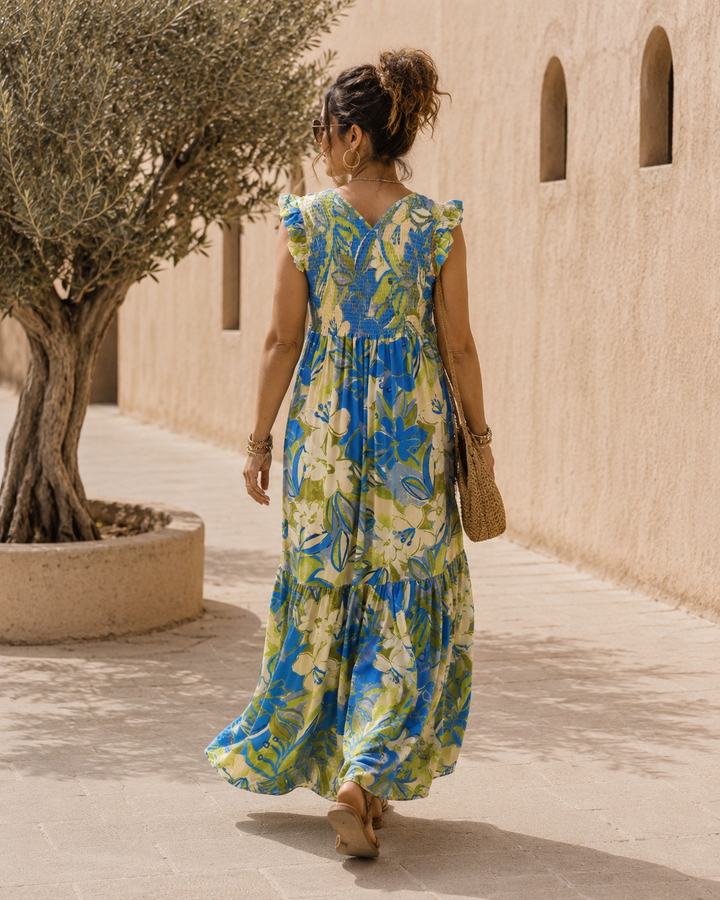 Toscana Maxi Dress Blue Floral