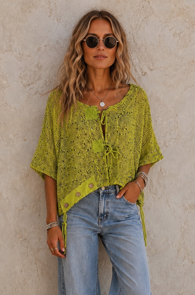 Lillian Lightweight Cardigan Lime
