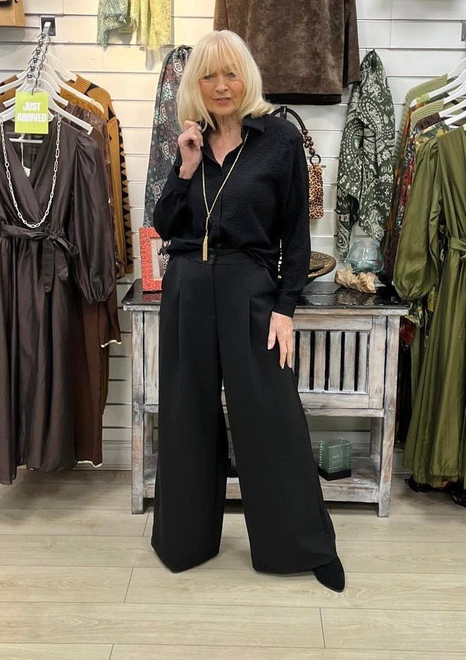 Carolina Crinkle Shirt Black