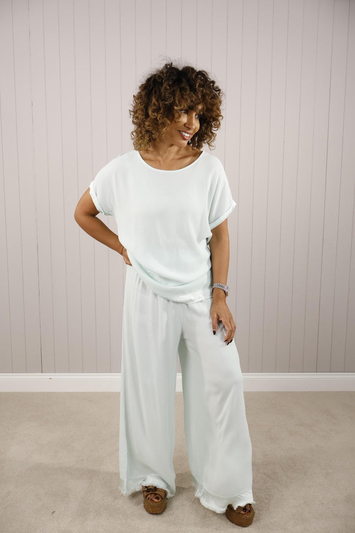 Satin Edged Trousers Mint