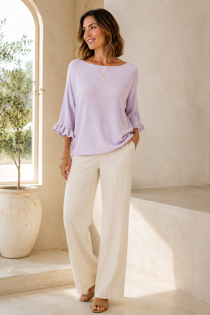 Faye Frill Jumper Lilac