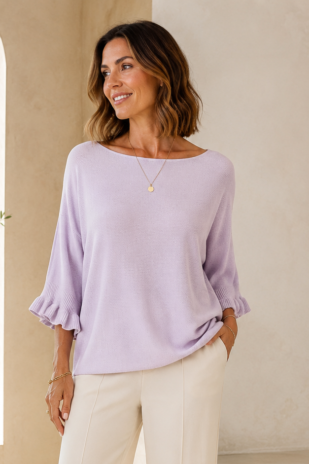 Faye Frill Jumper Lilac