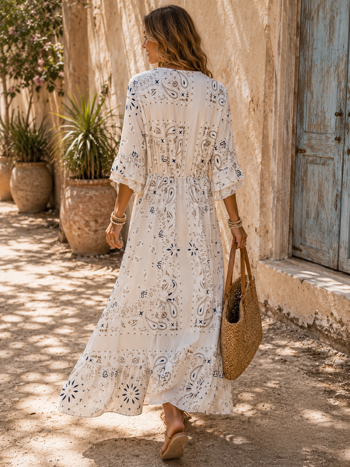 Carmella Bandana Dress Cream