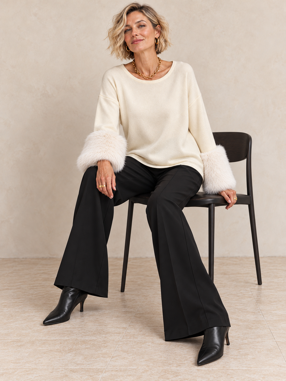 Amalie Luxe Jumper Cream