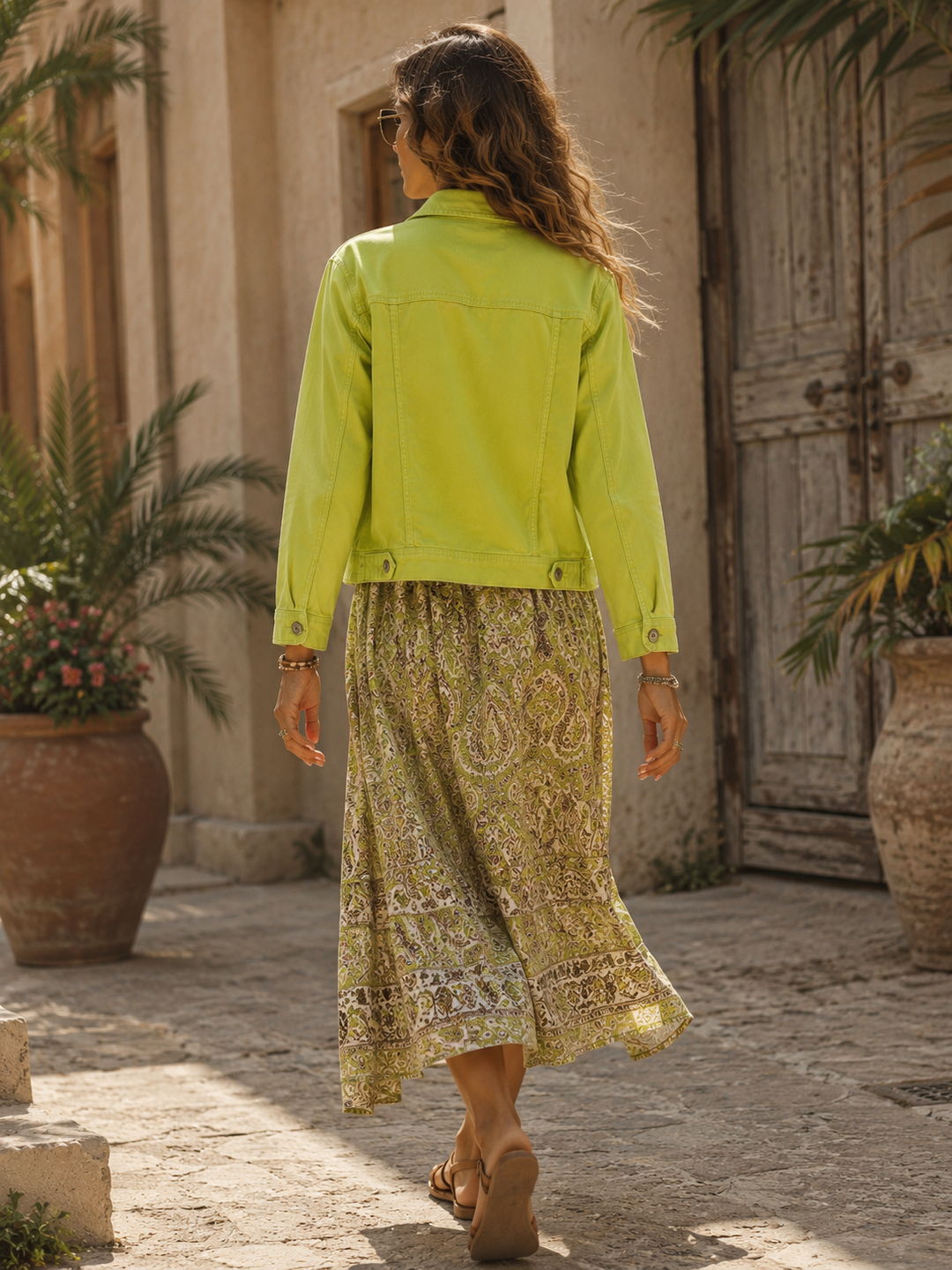 Lime Denim Jacket