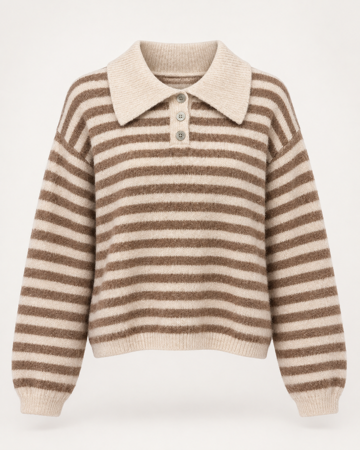 Stella Stripe Jumper Camel
